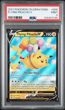 2021 POKEMON CELEBRATIONS #006 FLYING PIKACHU V PSA 9 - Image 1
