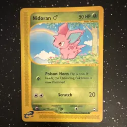 Nidoran M 96/147 Aquapolis Common Regular 50 HP Pokemon TCG English - Image 1