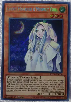 Yugioh 1x Ghost Mourner & Moonlit Chill ETCO-EN036 Secret Rare 1st Edition NM - Image 1