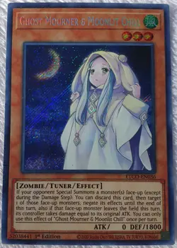 Yugioh 1x Ghost Mourner & Moonlit Chill ETCO-EN036 Secret Rare 1st Edition NM - Image 2