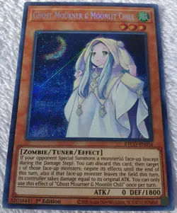 Yugioh 1x Ghost Mourner & Moonlit Chill ETCO-EN036 Secret Rare 1st Edition NM - Image 4