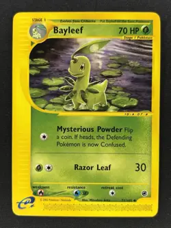 Bayleef 71/165 - Expedition E-Reader Vintage Non-Holo Pokemon Card - LP - Image 1