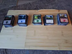 over 1000 magic cards,legendarys,blank white board cards,sleeves,deck box,case, - Image 4