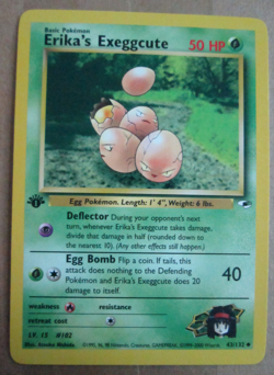 Erika's Exeggcute -43/132- 1st Edition Uncommon WOTC TCG—Gym Heroes Pokemon Card - Image 1