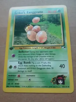 Erika's Exeggcute -43/132- 1st Edition Uncommon WOTC TCG—Gym Heroes Pokemon Card - Image 5