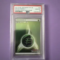 Japanese Holo Grass Energy 099/BW-P Gym Challenge Promo 2011 Pokemon Card PSA 10 - Image 1
