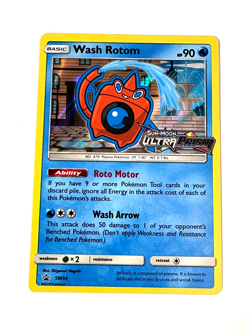 Wash Rotom SM94 S&M Ultra Prism Prerelease Holo Promo Stamped NM+ Pokemon Card - Image 1
