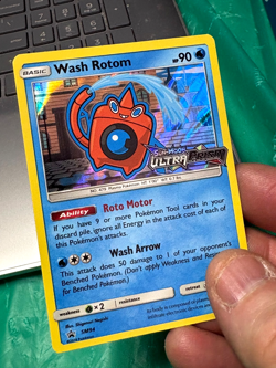 Wash Rotom SM94 S&M Ultra Prism Prerelease Holo Promo Stamped NM+ Pokemon Card - Image 3