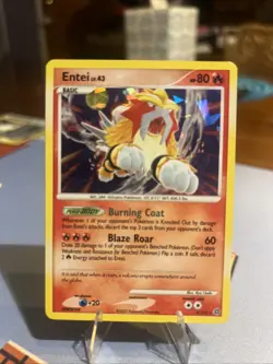 Pokemon Entei Card TCG 4/132 Secret Wonders Cracked Ice Holo Rare LP Condition - Image 1