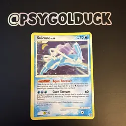 Pokemon Card Suicune 19/132 Secret Wonders Cracked Ice Holo Light Play - Image 1