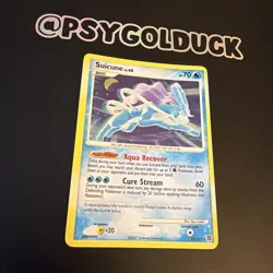 Pokemon Card Suicune 19/132 Secret Wonders Cracked Ice Holo Light Play - Image 2