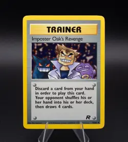 Trainer Imposter Oaks Revenge Pokemon Card Team Rocket 76/82 Uncommon - Image 1