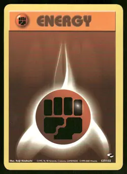 Pokemon Cards Fighting Energy 127/132 Unlimited Gym Heroes WOTC NM - Image 1