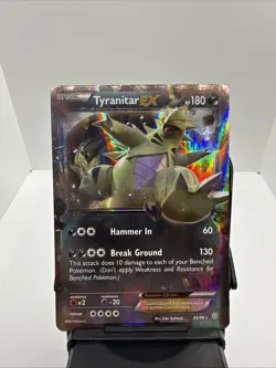 Pokemon XY Ancient Origins Tyranitar EX #42 Card Rare Half Art - Image 1