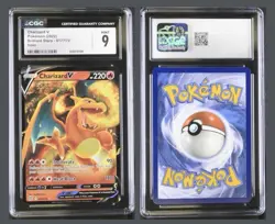 Charizard V 018/159 Crown Zenith Holo Graded Pokemon Card CGC 9 Mint - Image 3