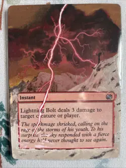 Lightning bolt Magic the gathering Hand painted alter MP - Image 1