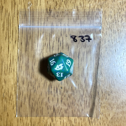 🎲MTG d20 Spindown Life Counter die dice Ikoria: Lair of Behemoths IKO Green 837 - Image 1