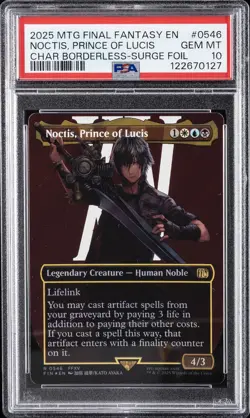 2025 MTG FINAL FANTASY #0546 NOCTIS, PRINCE OF LUCIS PSA 10 - Image 1