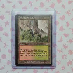 Magic: The Gathering Wooded Foothills 1993-2002 Land 330/350 Rob Alexander WOTC - Image 2