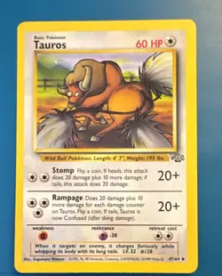 Tauros 47/64 – Jungle Set (1999) – Uncommon – Pokemon Card - Image 1