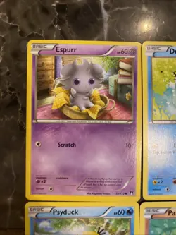 Pokemon 2016 Breakpoint 4 Card Set Of Cute Cards Psyduck Espurr Pancham Ducklett - Image 4