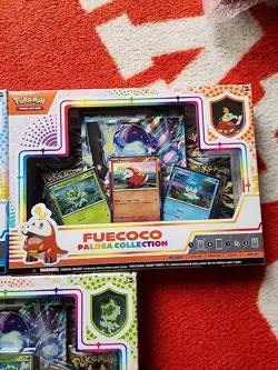 Pokemon Paldea Pin Collection Set of 3 Fuecoco, Sprigatito & Quaxly New Sealed - Image 4
