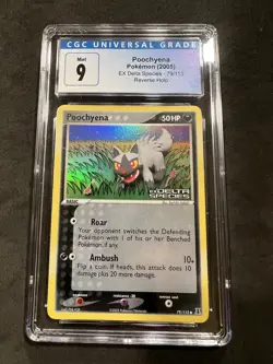Pokemon Poochyena Reverse Holo stamped from EX Delta Species #79 in a CGC 9 !! - Image 1