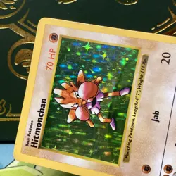 HITMONCHAN SHADOWLESS HOLO RARE POKEMON CARD 7/102 BASE LP - Image 3
