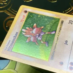 HITMONCHAN SHADOWLESS HOLO RARE POKEMON CARD 7/102 BASE LP - Image 5