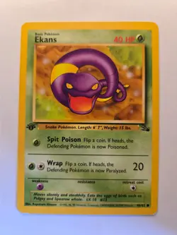 Ekans [1st Edition] #46 Pokemon Fossil HP - Image 1