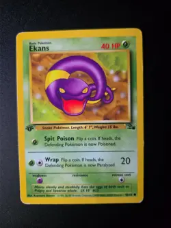 Ekans [1st Edition] #46 Pokemon Fossil HP - Image 3