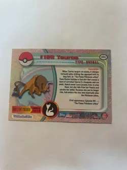 1999 Topps Pokemon TV Animation Edition #128 Tauros Foil - Image 2