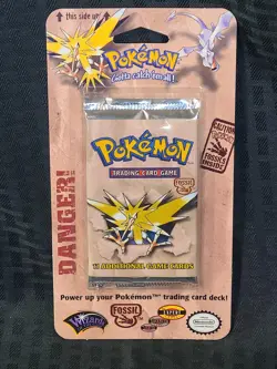 1999 Pokemon Fossil Blister Pack - Factory Sealed (Unopened) WOTC Zapdos - Image 1