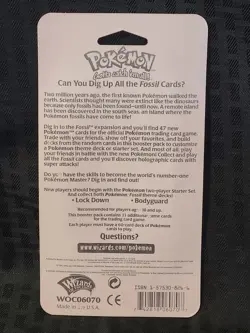 1999 Pokemon Fossil Blister Pack - Factory Sealed (Unopened) WOTC Zapdos - Image 2