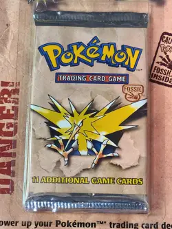 1999 Pokemon Fossil Blister Pack - Factory Sealed (Unopened) WOTC Zapdos - Image 4