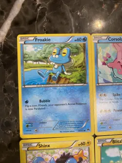 Pokemon 2016 Breakpoint 4 Card Set Of Cute Cards Shinx Blitzle Corsola & Froakie - Image 5