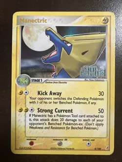 Manectric 8/100 Reverse Holo Pokemon Crystal Guardians HP/DMG - Image 1