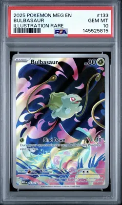 2025 POKEMON MEG EN-MEGA EVOLUTION ILLUSTRATION RARE #133 BULBASAUR - Image 1