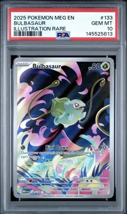 2025 POKEMON MEG EN-MEGA EVOLUTION ILLUSTRATION RARE #133 BULBASAUR - Image 1