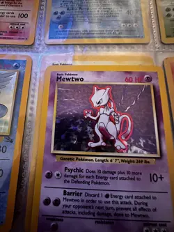 Pokemon TCG Mewtwo Base Set 10/102 Holo Unlimited Holo Rare - Image 2