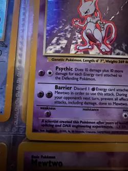 Pokemon TCG Mewtwo Base Set 10/102 Holo Unlimited Holo Rare - Image 5