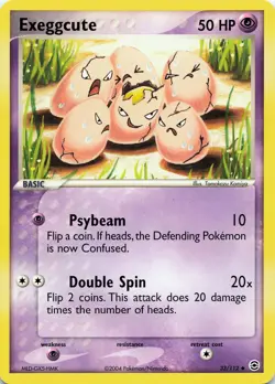 POKEMON Exeggcute #33/112 Normal FireRed & LeafGreen NM - Image 1