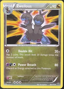 Zweilous 85/114 XY - Steam Siege Regular - Pokemon Card - Image 1