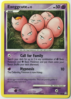 POKEMON EXEGGCUTE lv.11 93/146 D&P LEGENDS AWAKENED COMMON NEAR MINT - Image 1