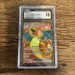 Pokemon Charizard Ex 183/165 Scarlet and Violet 151 Holo Rare CGC 10 - Image 1