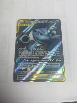 Pokemon TCG Blastoise Piplup GX Cosmic Eclipse Card 214/236 NM Condition - Image 1