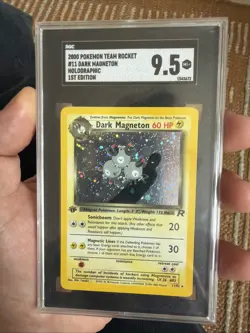 2000 Pokemon Team Rocket #11 Dark Magneton Holo 1st Edition - Image 1