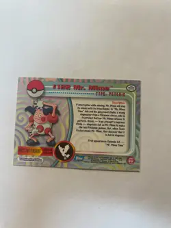 1999 Topps Pokemon TV Animation Edition #122 Mr. Mime Foil - Image 2
