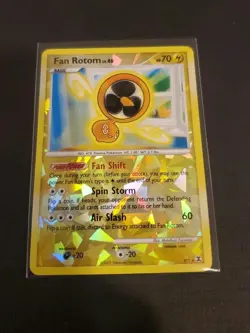 Fan Rotom RT1 Rising Rivals Reverse Holo Secret Rare Pokemon 2009 LP/NM - Image 1