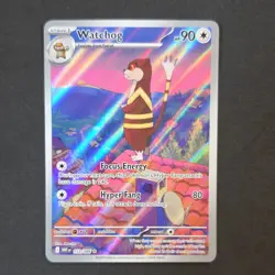 Pokemon Watchog 153/086 Sv: White Flare Illustration Rare Full Art Holo 2025 - Image 1
